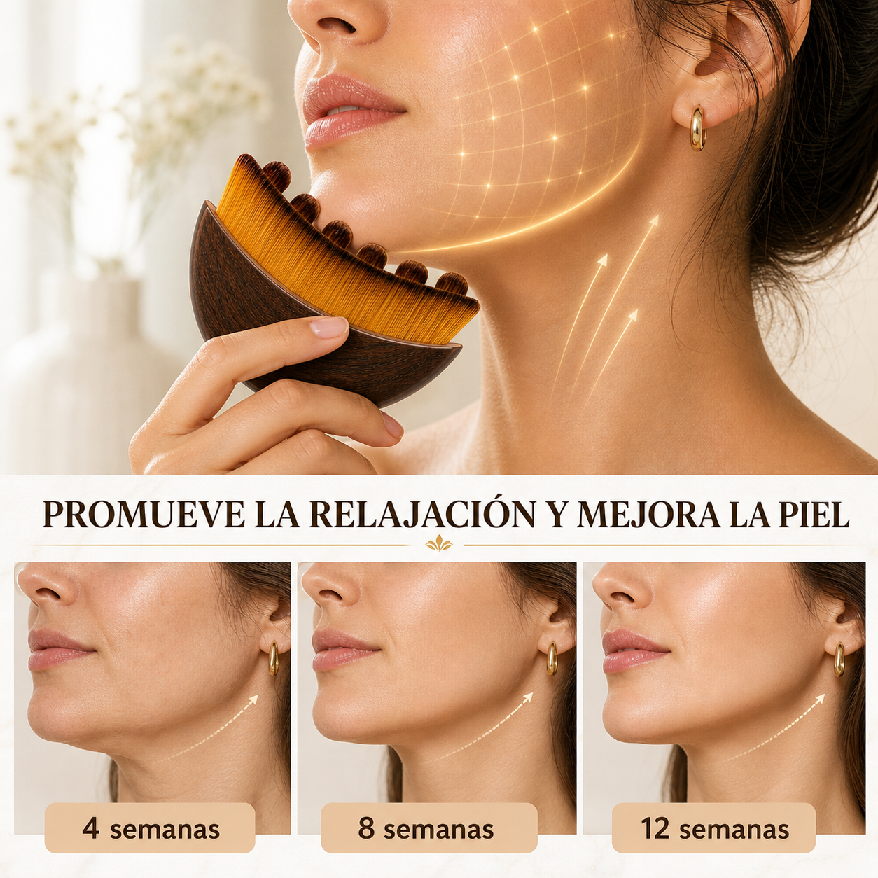 LiftNatural Cepillo Facial de Drenaje Linfático