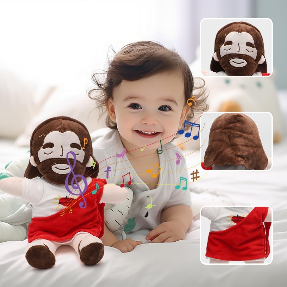 Peluche De Jesús Que Respira Sonido y Luz