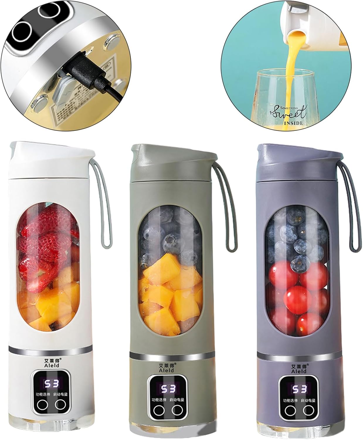 NutriGo Pro Licuadora Portatil Recargable - Batidos y Jugos Naturales en 30 Segundos, Donde Estés