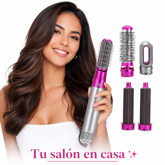 Cepillo Secador 5 en 1 — Seca, Alisa, Riza y Voluminiza en un Solo Producto