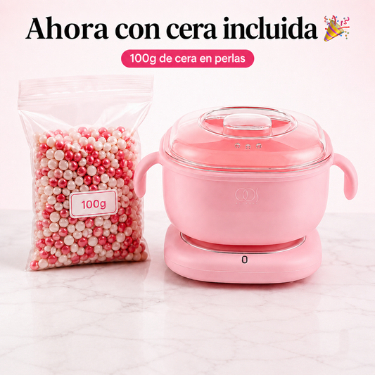 Kit Depilatoria Profesional — Olla + Cera en Perlas Depilación sin dolor, sin salón y sin cera pegada — desde casa