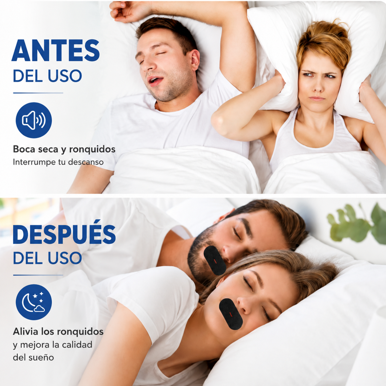 Mouth Tape - Mejor Sueño, Menos Ronquidos y Mandíbula Más Definida (30 Unidades)