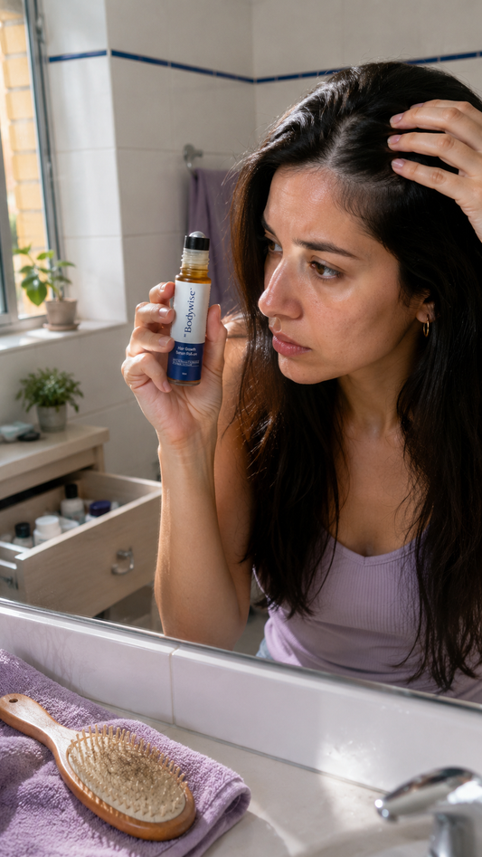 Serum Capilar Bodywise Roll-On 10 ml — Cuidado de la Raya y la Raíz