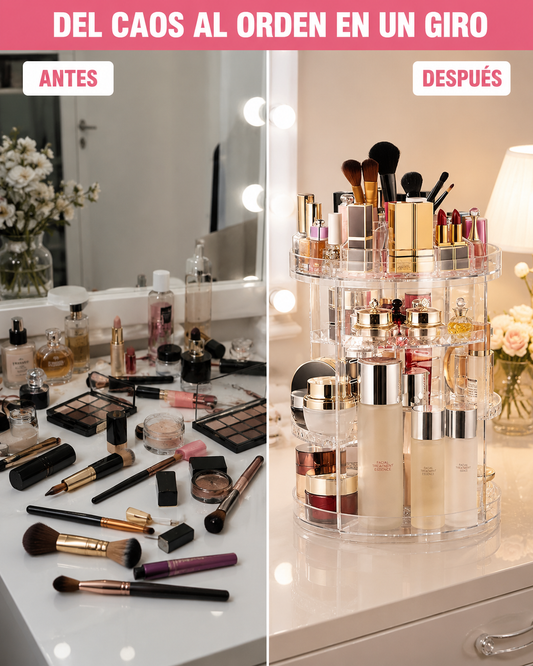 Todo tu Maquillaje Ordenado y a la Vista en un Solo Giro