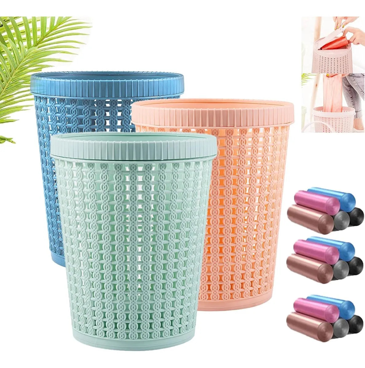 Caneca De Basura Dispensadora De Bolsas