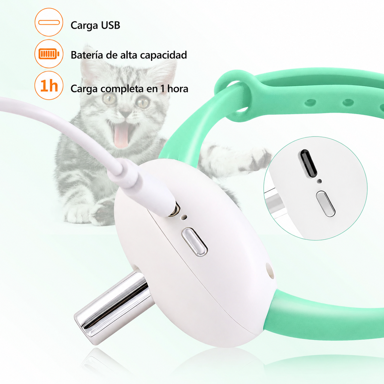 PlayCat - Collar Láser Inteligente para Gatos