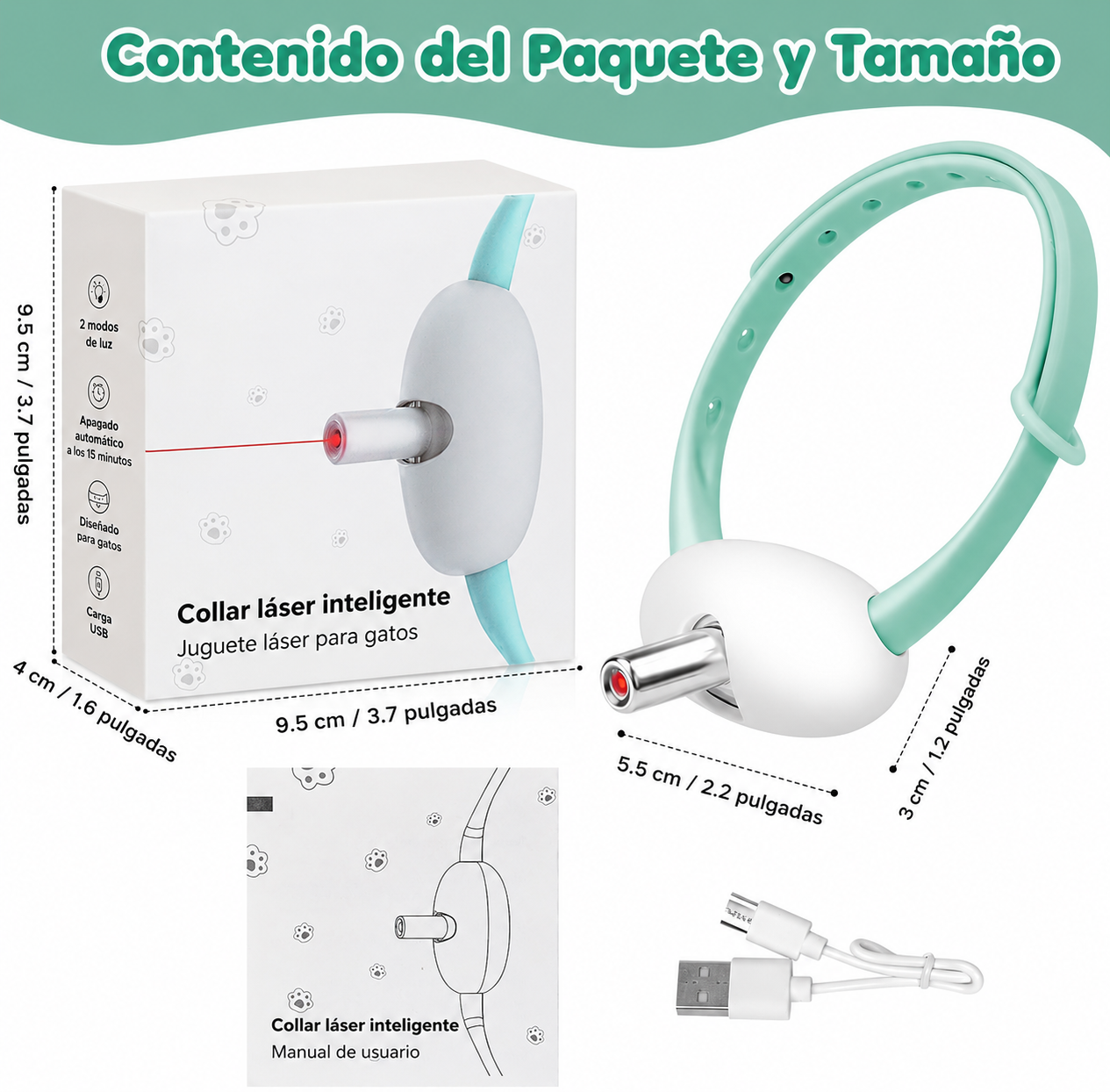 PlayCat - Collar Láser Inteligente para Gatos